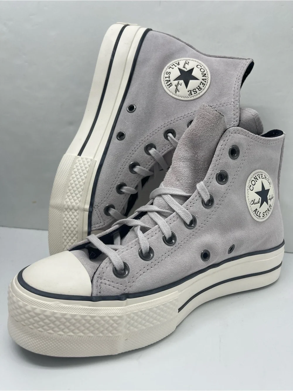 Converse WMNS CTAS LIFT HI BONE COLD/EGRET/BLACK Platform Sneakers A14516C